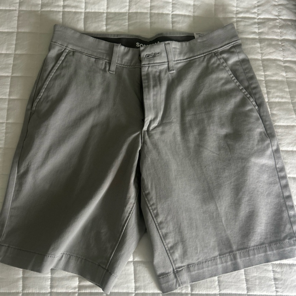NWT Men's Sonoma Goods for Life® 9" Flexwear Flat Front Shorts Alloy Gray SZ 29